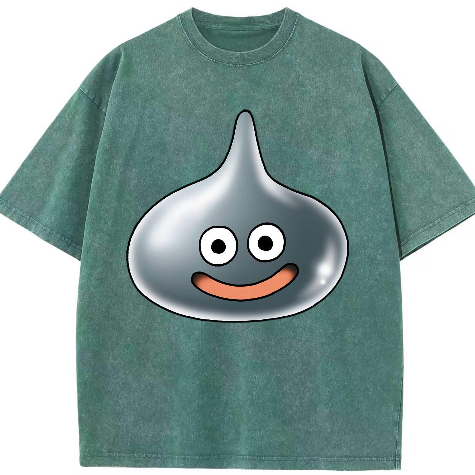 （画像用） ドラゴンクエスト Doragon Kuesuto Dragon Quest 綿100% ヴィンテージ風 半袖Tシャツ（フロントプリント）